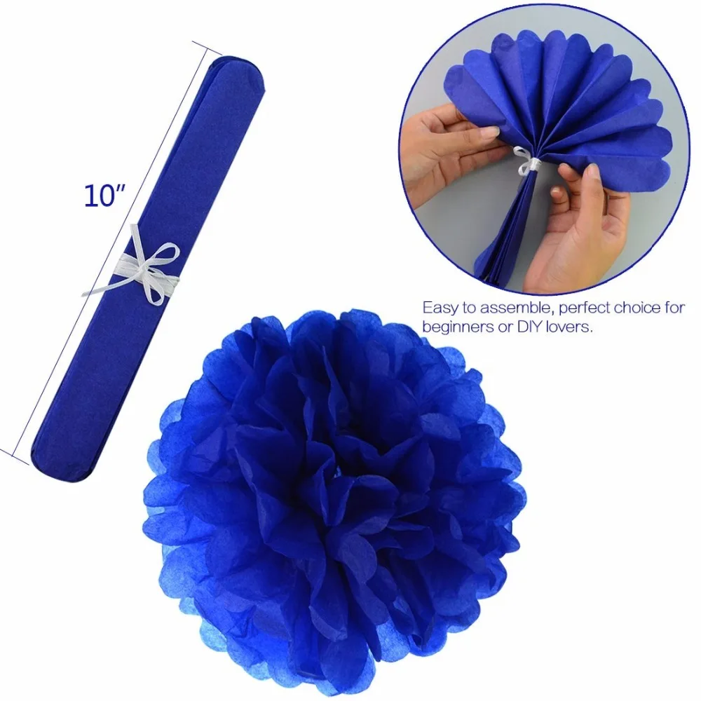 paper flowers blue 3