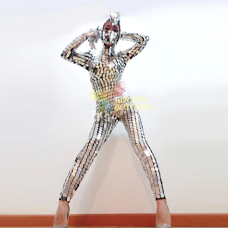 Lady's mirror dress Mirror Clothing New Design Dazzling Fashion Costume