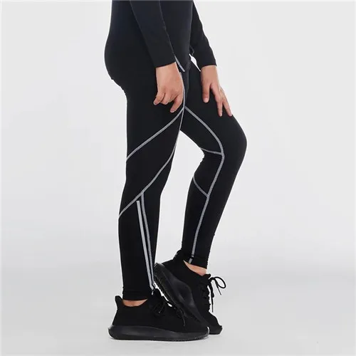 Buy Reflective Boy Running Tights Kids Basketball Pants Compression Fitness Gym