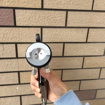 

SAT1205 double nozzle spray gun high pressure chrome silver paint airbrush set gun high pressure dual action paint sprayer