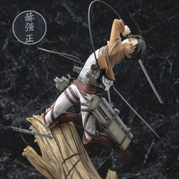 Japanese Amine Attack On Titan Levi Eren Jaeger 25cm PVC Action Figure Toys Gifts Modelsin