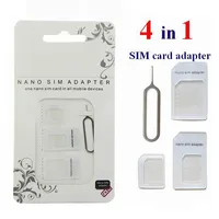 500set 4 In 1 Nano SIM card to Micro SIM Nano Micro to mini sim adapter for iphone samsung sim card adapter 1