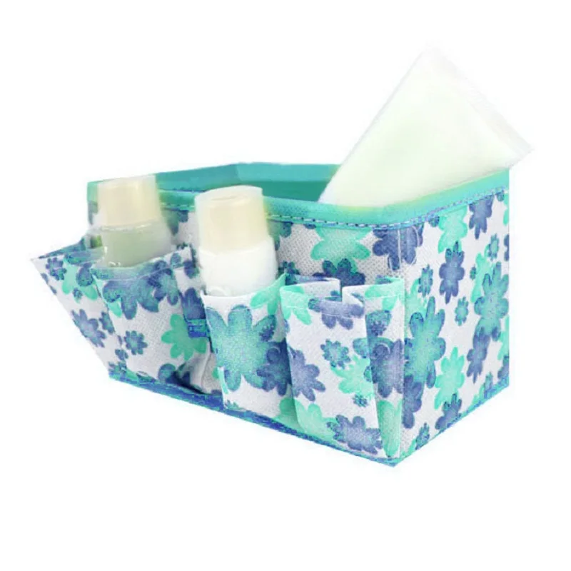 Naivety ماكياج التجميل حقيبة جديد مشرق الزهور حاوية تخزين مربع المنظم فتاة طوي قرطاسية 11S60921