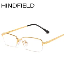 Hindfield Полуободковые очки Blu-Ray Мужские Модные металлические рамки очки анти светло-голубой мужской компьютерные очки классический стиль O288