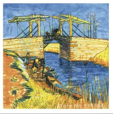 

paintings of Le Pont De Langlois a Arles Vincent Van Gogh artwork Oil on canvas High quality Hand painted