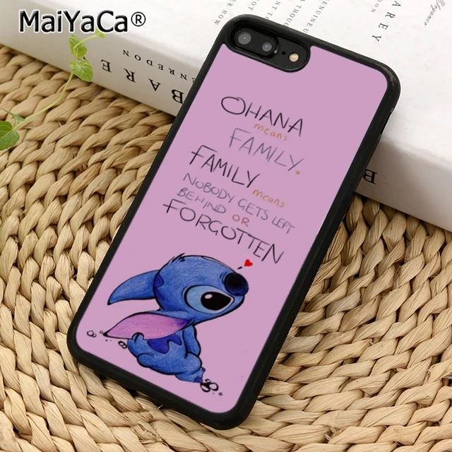

MaiYaCa Stitch Ohana Means Family Phone Case Cover for iPhone 5 5s SE 6 6s 7 8 X XR XS max samsung galaxy S6 S7 edge S8 S9 Plus