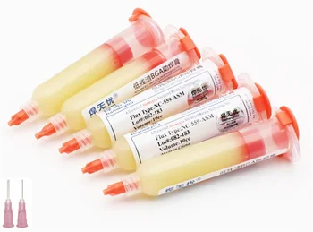 

NC-559-ASM Flux paste lead-free solder flux 100% Clean BGA PCB IC Reballing Soldering Paste Grease Solder Flux+ Needles