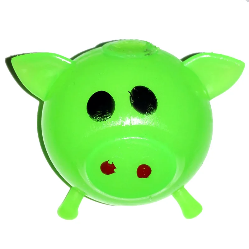 Cute Jelly Pig Stress Relief Toys for Children Soft Water Ball Antistress Adult Novelty Gags Random Color - Цвет: Зеленый