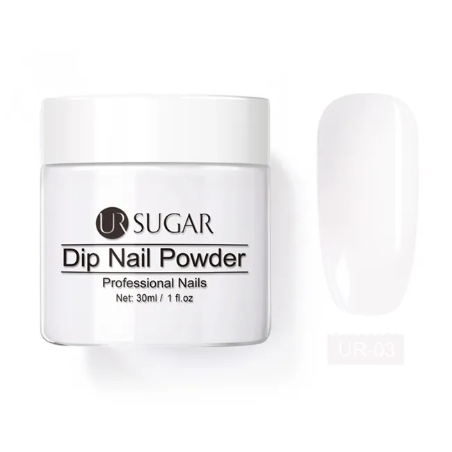 Ur Sugar 30 мл Dip набор пудры для ногтей блестящая голографическая Французский маникюр сухой без лампы хромированный пигмент порошок пыль - Цвет: UR03