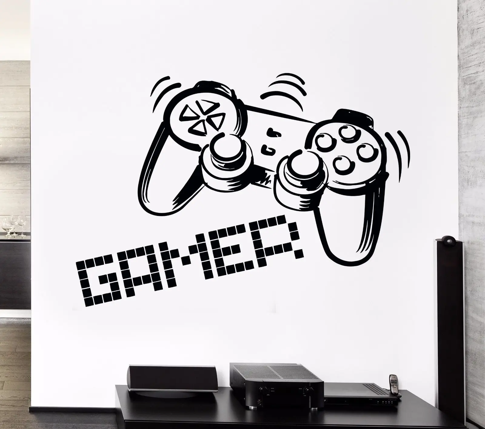 playing room Wall Stickers Vinyl Decal Gamer Video Games Joysticks Xbox
