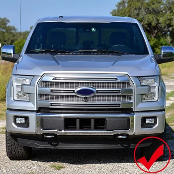 

For Ford F150 F-150 2015-2019 ABS Car Auto Accessories Front Bottom Bumper Strips Decoration Cover Trim 2 PCS
