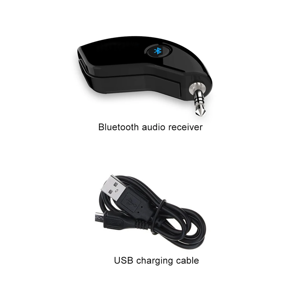 Mini Bluetooth Car Kit Bluetooth Receiver Hands-free 3.5mm AUX Output Adapter For Music Mobile Phones Mini Bluetooth Car Kit Bluetooth Receiver Hands-free 3.5mm AUX Output Adapter For Music Mobile Phones