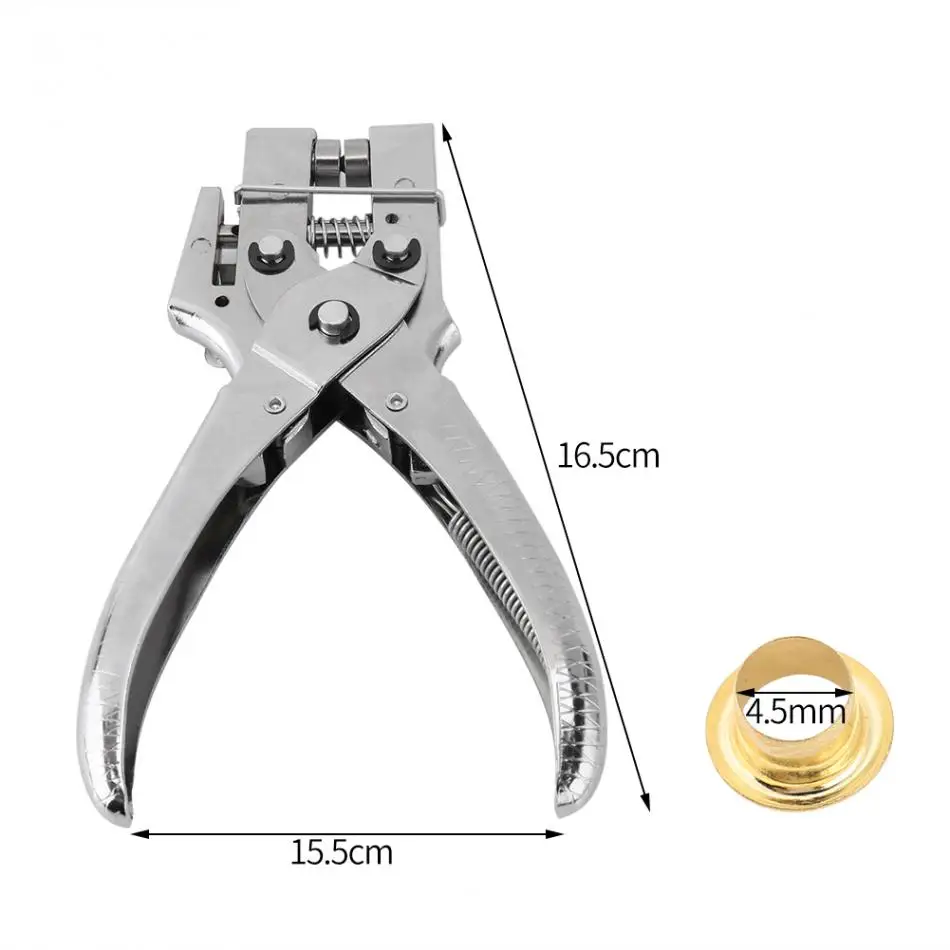 Практичная заклепка сеттер пробойник щипцы для ремней отверстий заклепка дырокол инструмент и 100 шт. пресс полые втулки