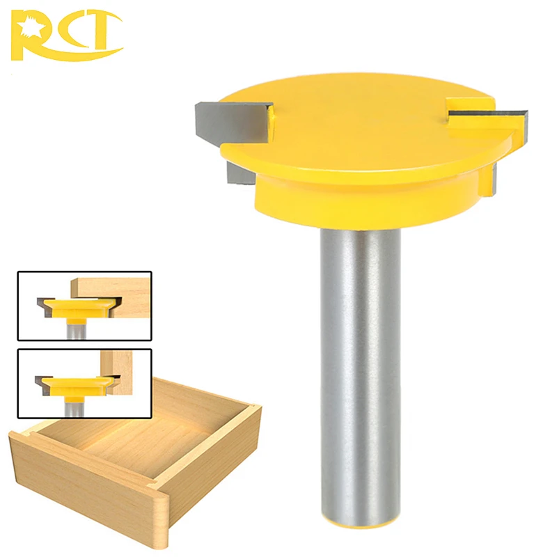  RCT 1/2'' Shank Drawer Lock Joint Router Bit Woodworking Milling Cutters For Carpenter Drawer Wood 