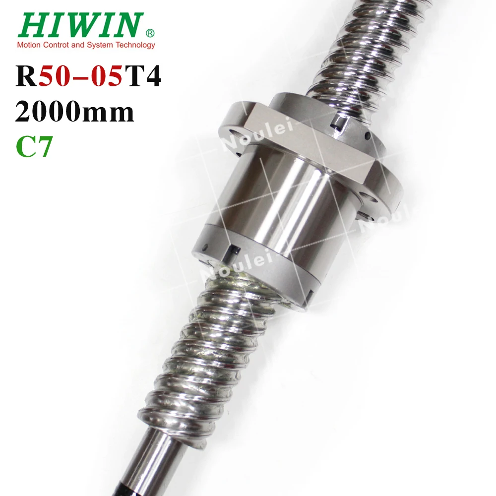 HIWIN 5005 C7 2000mm ball screw 5mm lead with R50 05T4 FSI ballnut and