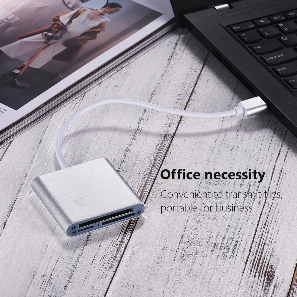 Мини Портативный USB3.0 Card Reader USB 3,0 адаптер OTG SDXC TF CF 3 в 1 для Планшеты PC ноутбук С USB кабель Card Reader