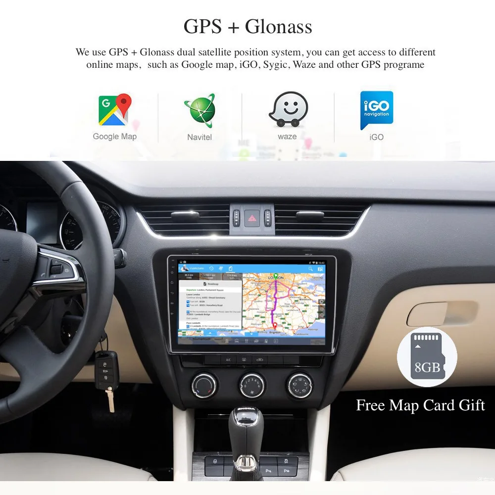 Best Android stereo Head Unit for SKODA OCTAVIA 2014 2015 2016 2017 Permanent Radio NAVI GPS Radio Headunit wifi free map Head Device 1