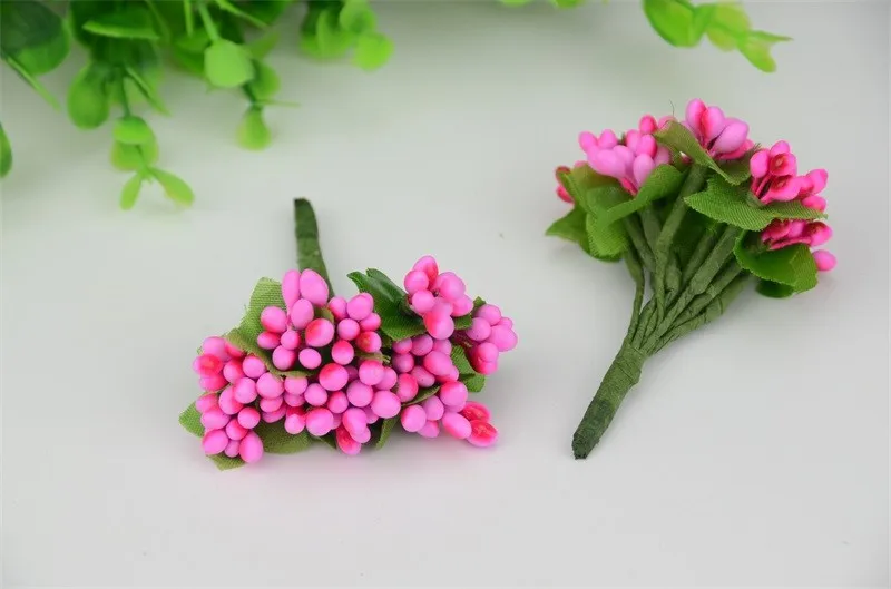 Дешевые 10 шт пластиковая искусственная тычинка букет цветов для свадебного украшения Скрапбукинг Декоративная гирлянда поддельные цветы