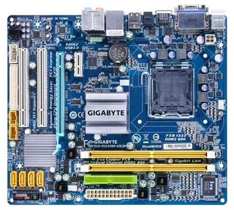

Gigabyte GA-EG41M-US2H Desktop Motherboard EG41M-US2H G41 LGA 775 For Core 2 DDR2 8G USB2.0 Micro ATX Original Used Mainboard