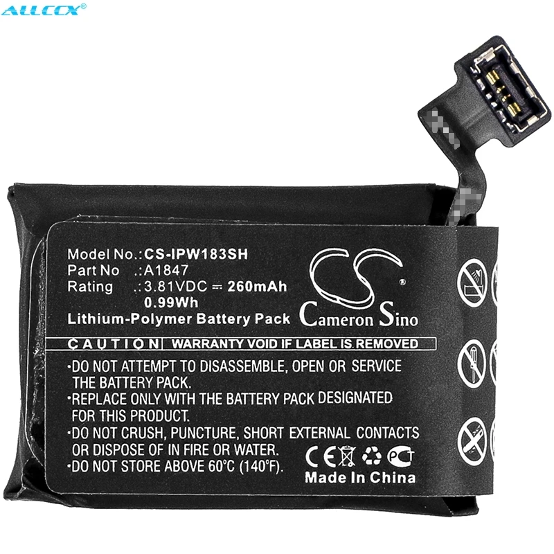 Аккумулятор Cameron Sino A1847 для Apple A1860 38 мм 260 мАч мм|Цифровые аккумуляторы| |