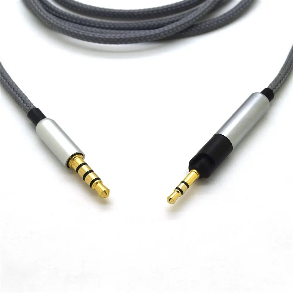 Headphone cable extension with microphone 3 5mm Male to 2 5mm Male Replace Cable OFC Wire for Audio Technica ATH M50x M40x M70x