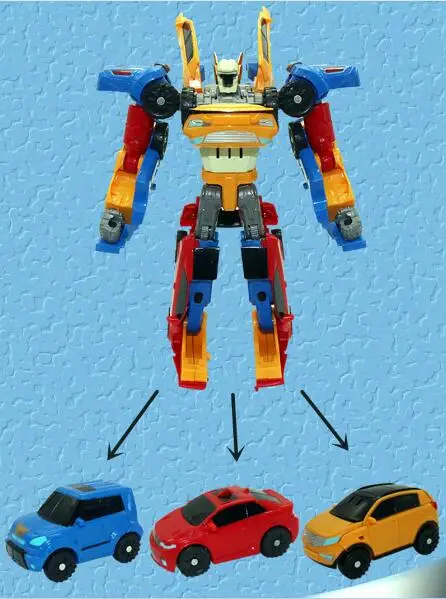 Трансформирующийся робот, автомобиль, фигурка, трансформ, автомобиль, 3 в одном, для мальчиков, детские развивающие Мультяшные игрушки, подарок на день рождения - Цвет: NO-BOX-RED-ORANGE