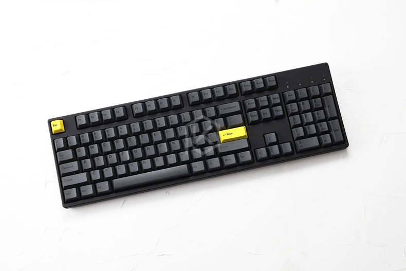 Вишневый профиль краситель Sub Keycap набор толстый PBT пластик черный желтый