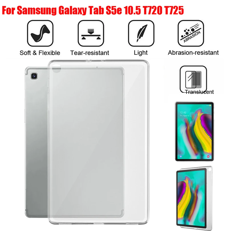 Задняя крышка для планшета для Samsung Galaxy Tab S5e T720 T725/Tab A SM-T510/515 Tab A P205/P200 TPU гель кремний чехол s30