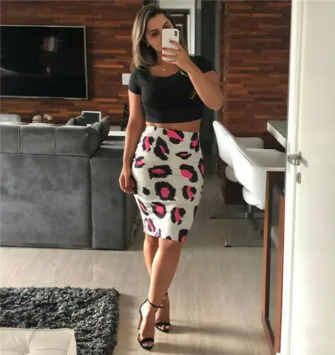 Fashion Women Sexy Printed Bodycon Bandage Leopard Short Skirts High Waist Pencil Split Short Skirt 2019 Hot Sale LR00326 Fashion Women Sexy Printed Bodycon Bandage Leopard Short Skirts High Waist Pencil Split Short Skirt 2019 Hot Sale LR00326