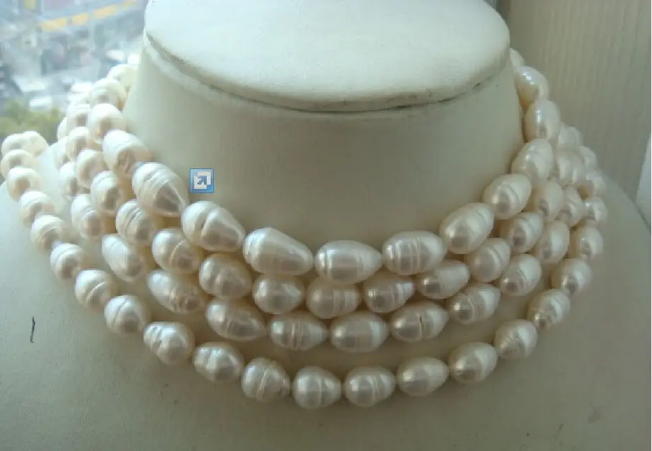 

68 INCH HUGE AAA+ 11-13MM SOUTH SEA WHITE PEARL NECKLACE 14K GOLD CLASP r (9.13)