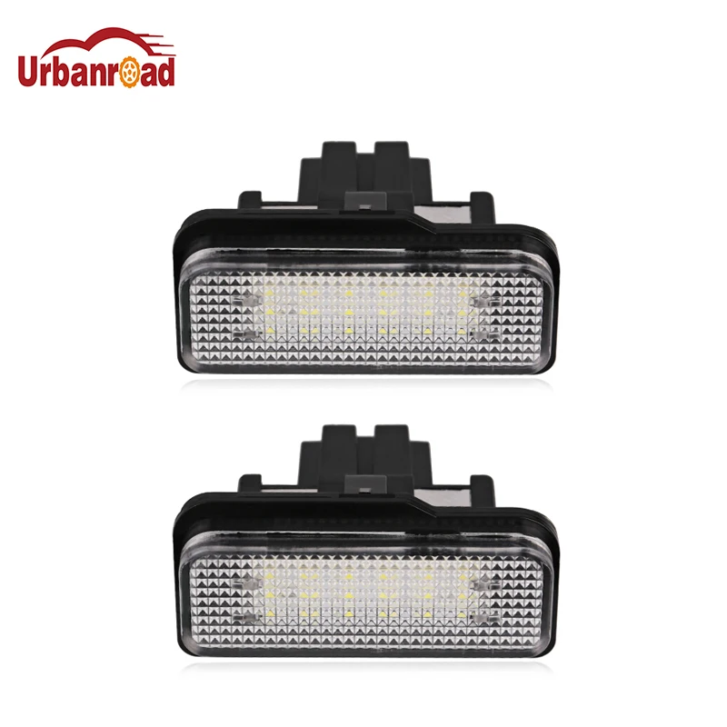 

Urbanroad 1Pair 12V LED License Plate Light No Error for Mercedes Benz W203 W211 W219 6000k White SMD Number Plate lamp