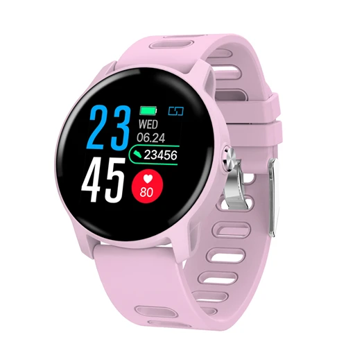 Розовый FROMPRO S08 Смарт-часы Ip68 водонепроницаемый монитор сердечного ритма smartwatch Bluetooth Smartwatch фитнес-трекер - Цвет: Розовый