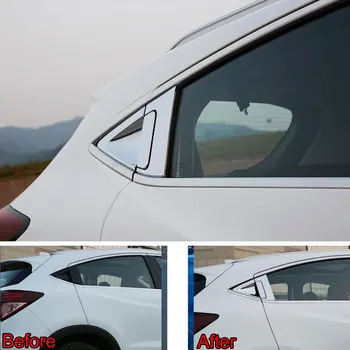 

6Pcs ABS Chrome Rear Side Door Handle Bowl Garnish Bezel Cover Insert Trim Triangle Decoration For Vezel HR-V HRV 2014 2015