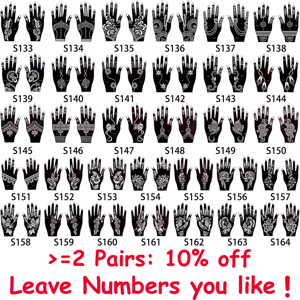 Glaryyears 32 Disegni 1 Paia Mani Henna Stencil Glitter Colori Glaryyears 32 Disegni 1 Paia Mani Henna Stencil Glitter Colori Pasta Disegno Tatuaggio Template Mehndi Arabo Indiano Mani Stencil in Glaryyears 32 Disegni 1