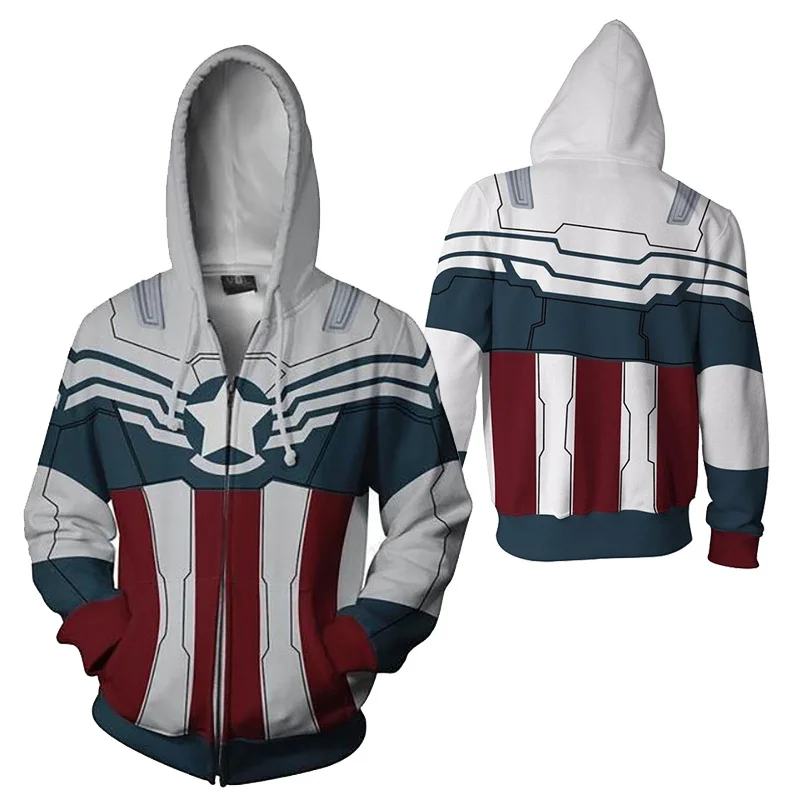 

Marvel Jacket 3D hoodie Deadpool Sweatshirt Captain America Cosplay Costume Hoodies Men Hooded Avengers Zipper Jackets Outwear