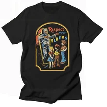 Hayuyule J respet Your Elders Vintage ilustración divertida camiseta Unisex Hipsters Grunge Nostalgia gótico ropa de Halloween