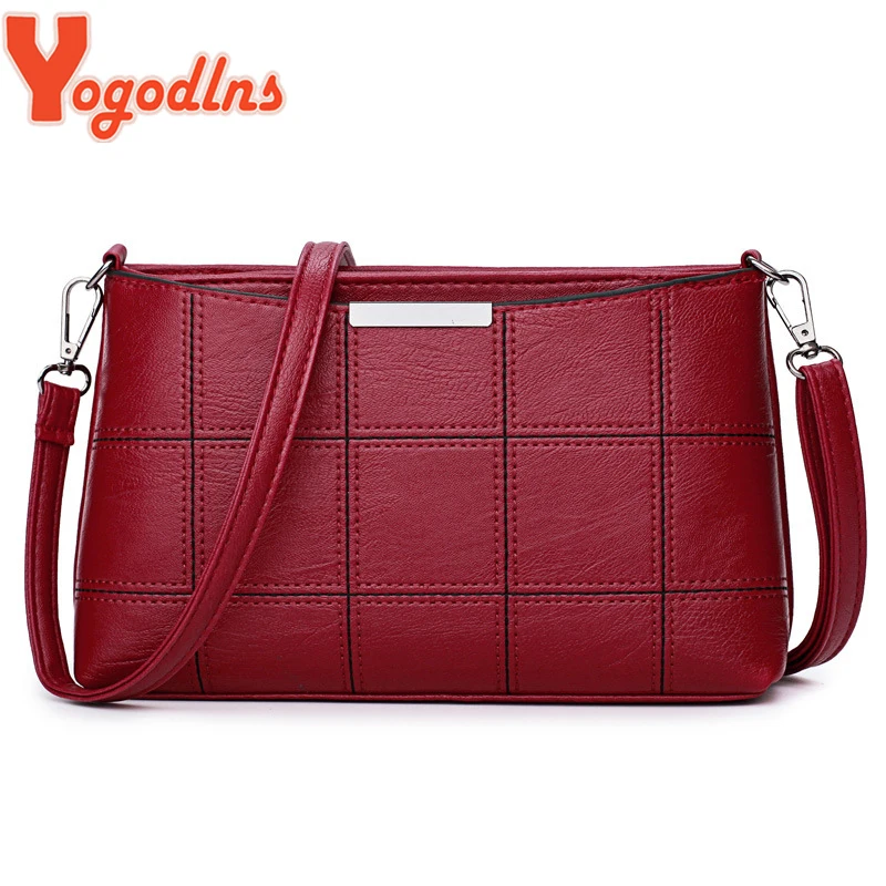 Yogodlns Women Plaid Messenger Bag PU Leather Shoulder Bags Women Crossbody Bag Ladies Designer High Quality Handbag Yogodlns Women Plaid Messenger Bag PU Leather Shoulder Bags Women Crossbody Bag Ladies Designer High Quality Handbag
