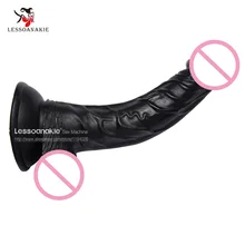 D34-7.8 »G-Spot Черный Цвет Средний Размер Фаллоимитатор, предназначенный для Массаж G-Spot и простаты, Секс Машины Аксессуары, Секс-Игрушки