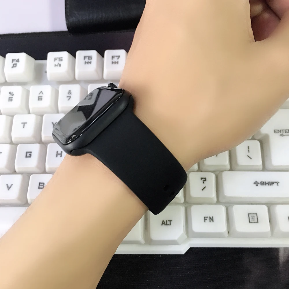 CRESTED Silicone Strap For Apple Watch Band 4 3 iwatch band 42mm 44mm 38mm 40mm Sport bracelet Wrist Correa Watchband Accessorie