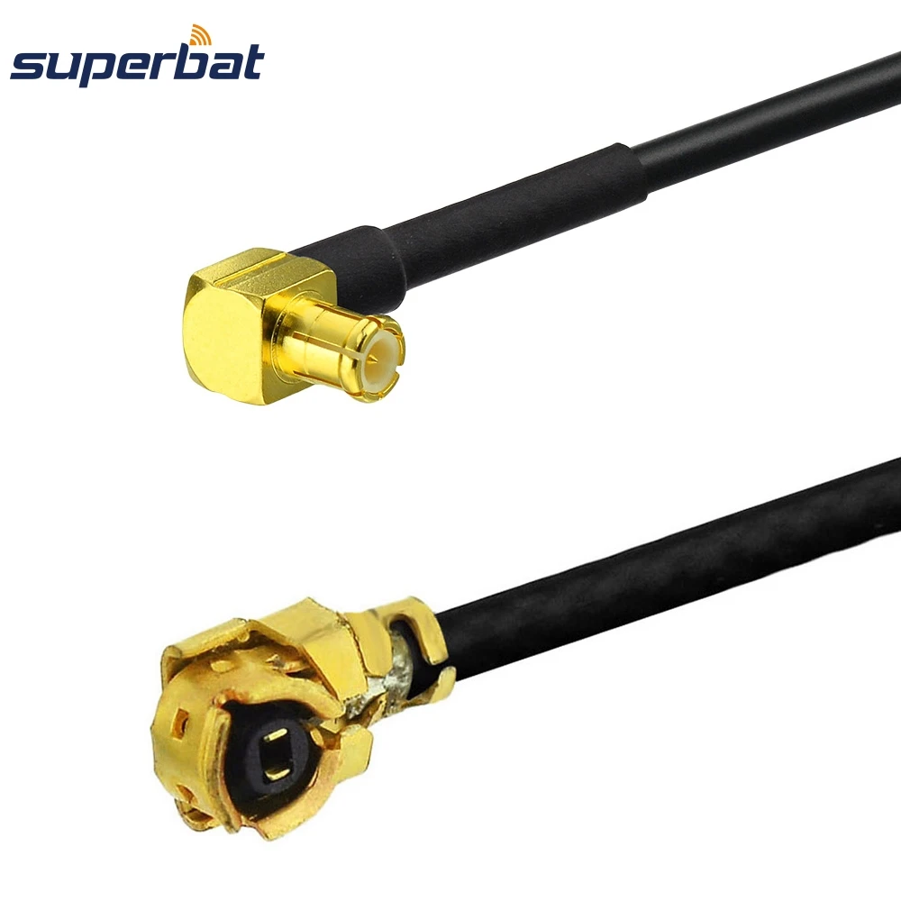 

Superbat IPX/U.FL Right Angle Female Jack to MCX Male Plug Right Angle RF Pigtail Coaxial Cable 1.13 20cm for Antenna Wireless