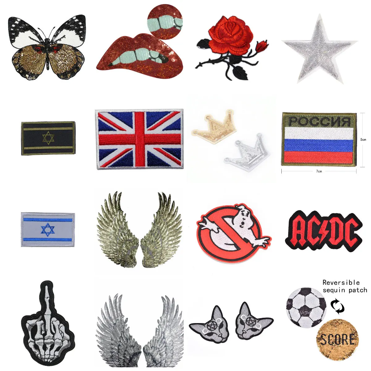 

2018 Hot patchs Reversible Sequins Sew On Patches For Clothes DIY Patch Applique Bag Clothing Coat Sweater Crafts
