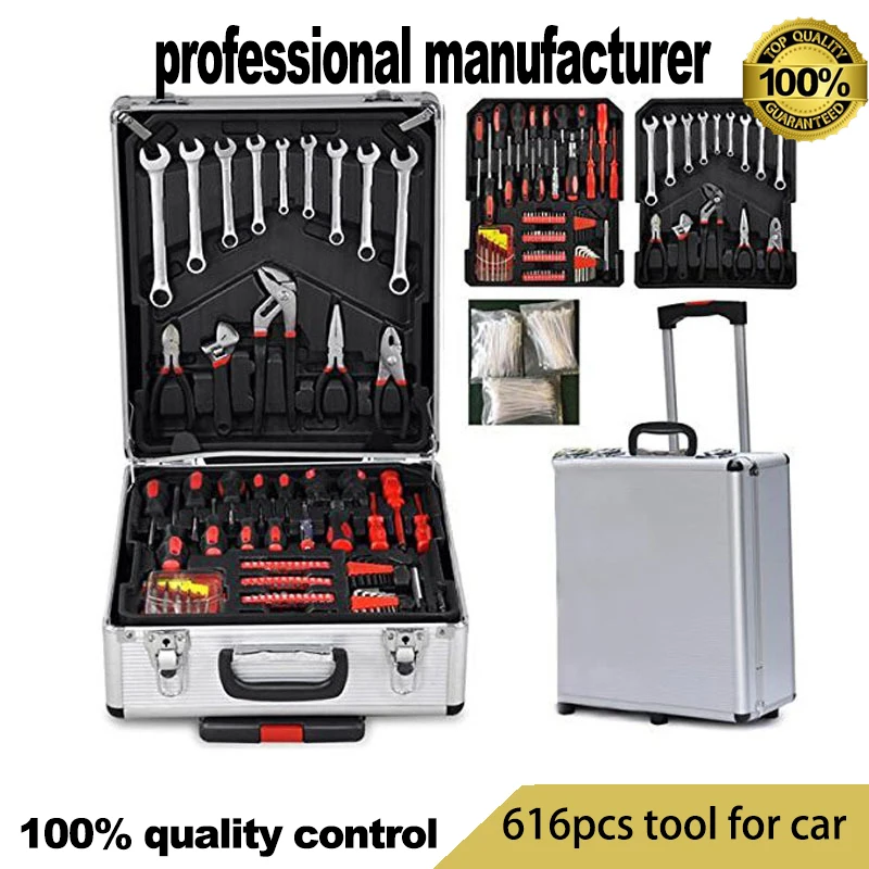 

616pcs carbon steel spanner for car and home use at good price with tool box export tools kits for car use