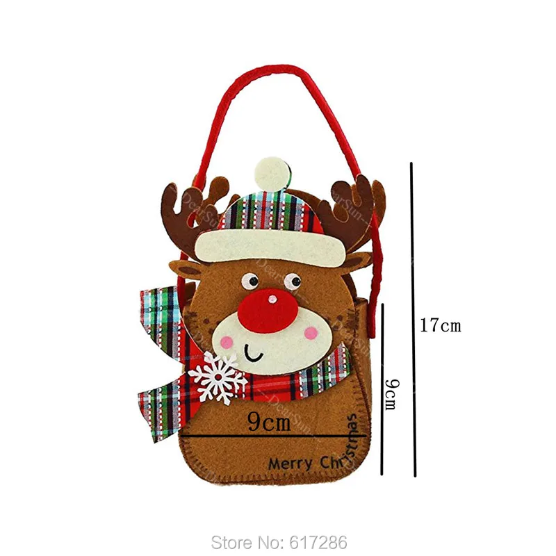 2 шт Подарочная сумка Рождественский Войлок конфетная сумка конфетный Рождественский подарок для детей держатели для подарков