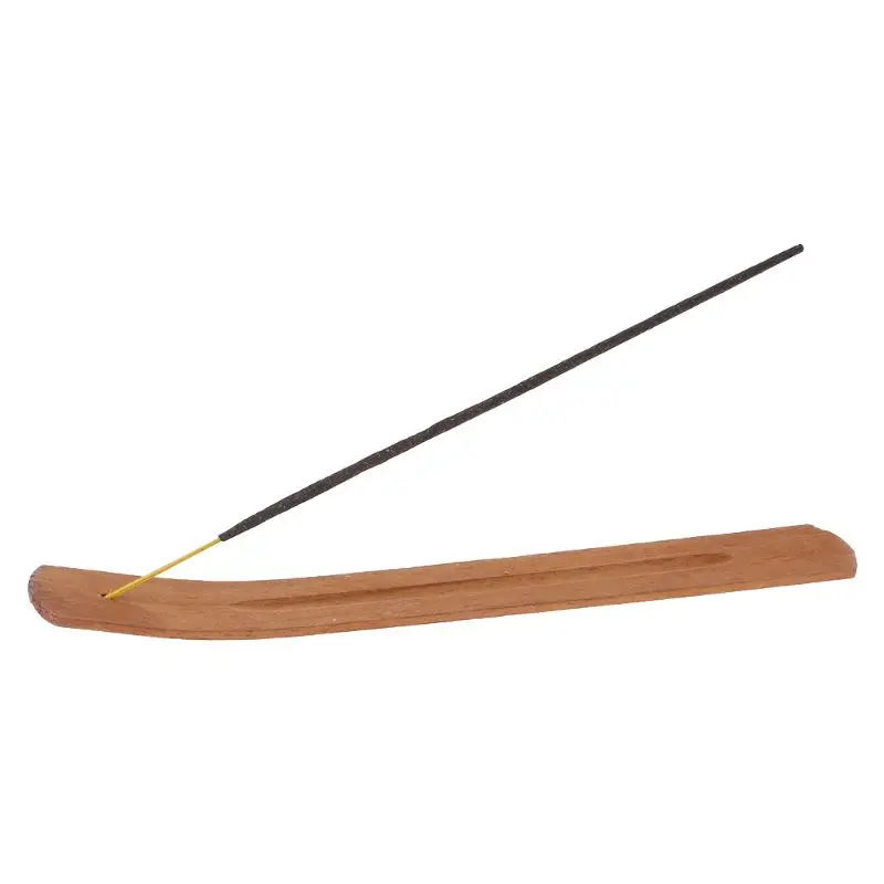 Natural Wooden Incense Stick Holder Ash Catcher Burner Holder Home