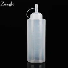 Zeegle Squeeze Salad Ketchup Bottle BBQ Soy Sauce Dispensing Bottles Salad juice Pot with Cap Seasoning Supplies 350ML