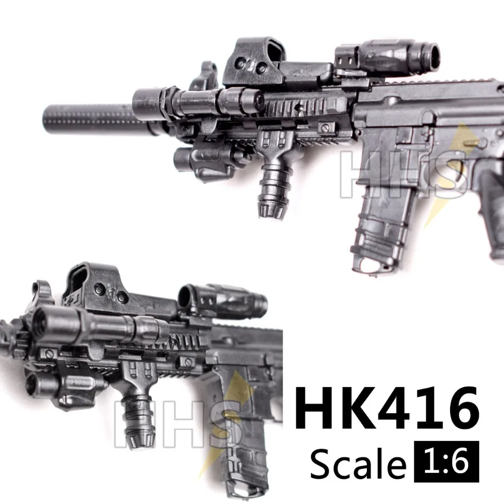 1:6 1/6 масштаб собрать фигурки винтовка HK416 модель пистолет 1/100 солдат части и