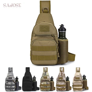 

Man's Tactical Chest Bag Outdoor Military Camouflage Shoulder Bag Water Cup Hunting Travel Camping Cycling Men Crossbody Bags