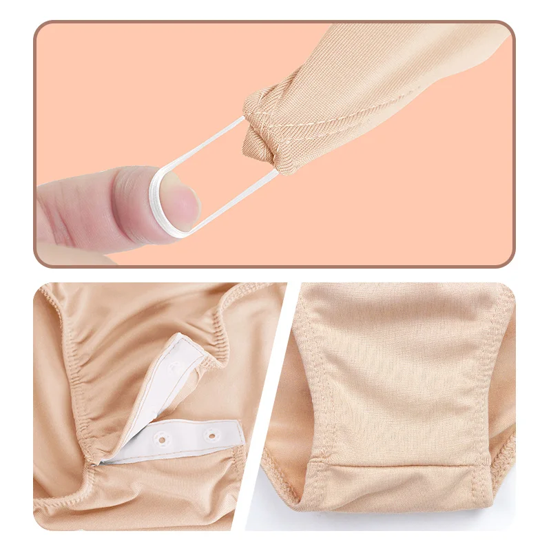 Children Long Sleeve Nude Leotard Kids Gymnastics /Ballet Dance Leotard Girls Flesh Underwear Skin High Elastic Bodysuit