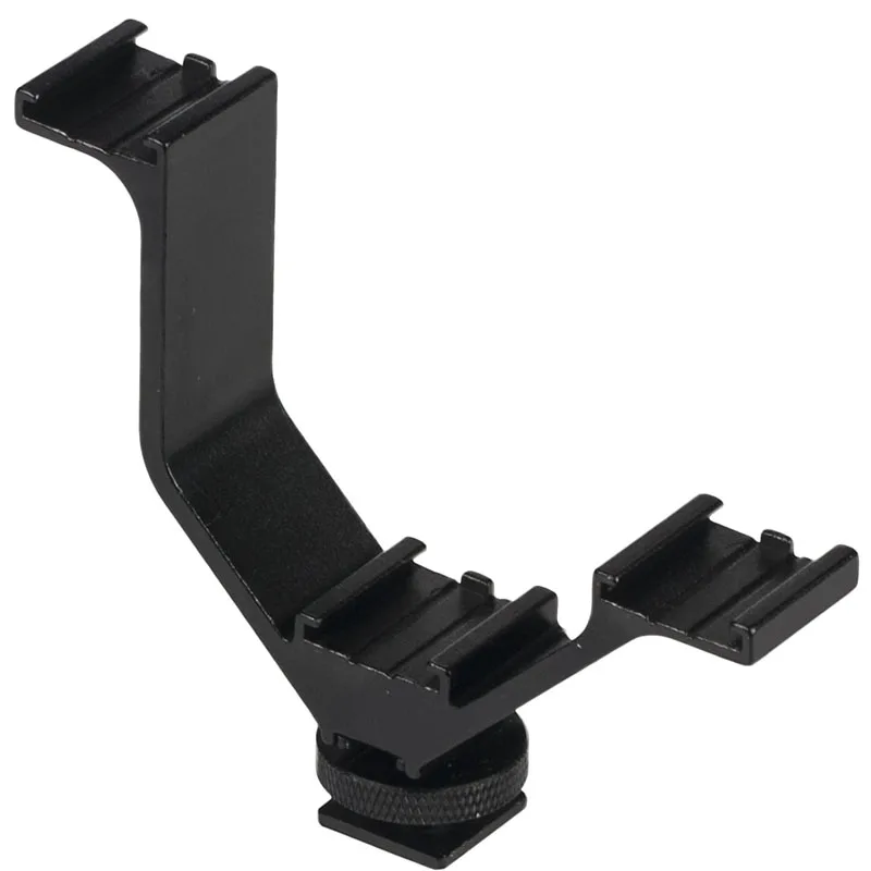 12,5 см тройной башмак V-Bracket V-shape Wide 3 Горячий Холодный башмак Кронштейн для вспышки Speedlite Micophone Led Light для canon nikon