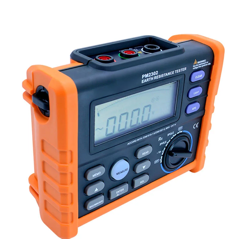Peakmeter MS2302 3 pole digital earth resistance tester ground meter